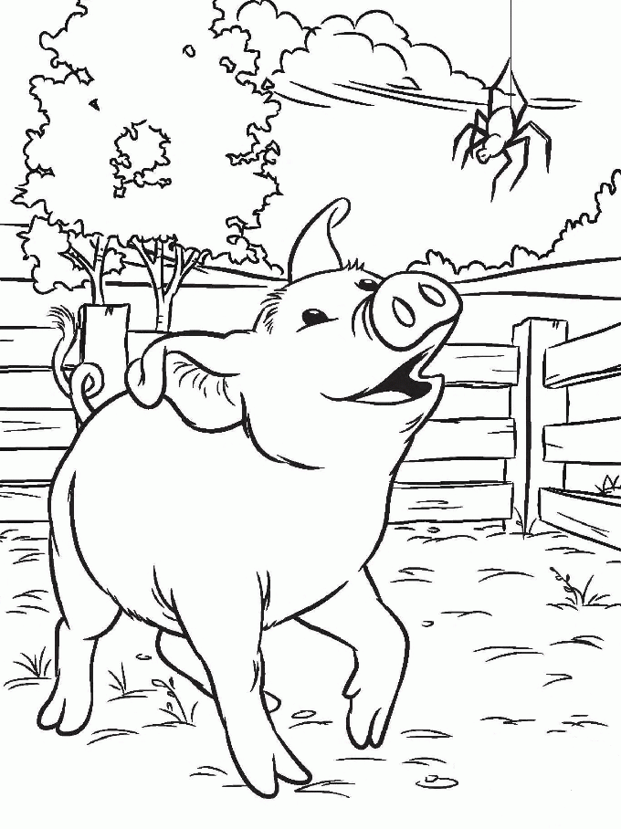 Charlottes Web Coloring Pages Coloring Home