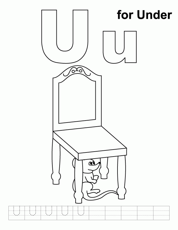 Letter U Coloring Page - Coloring Home