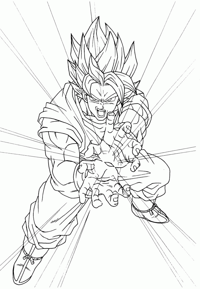 Goku Pictures To Color - Coloring Home