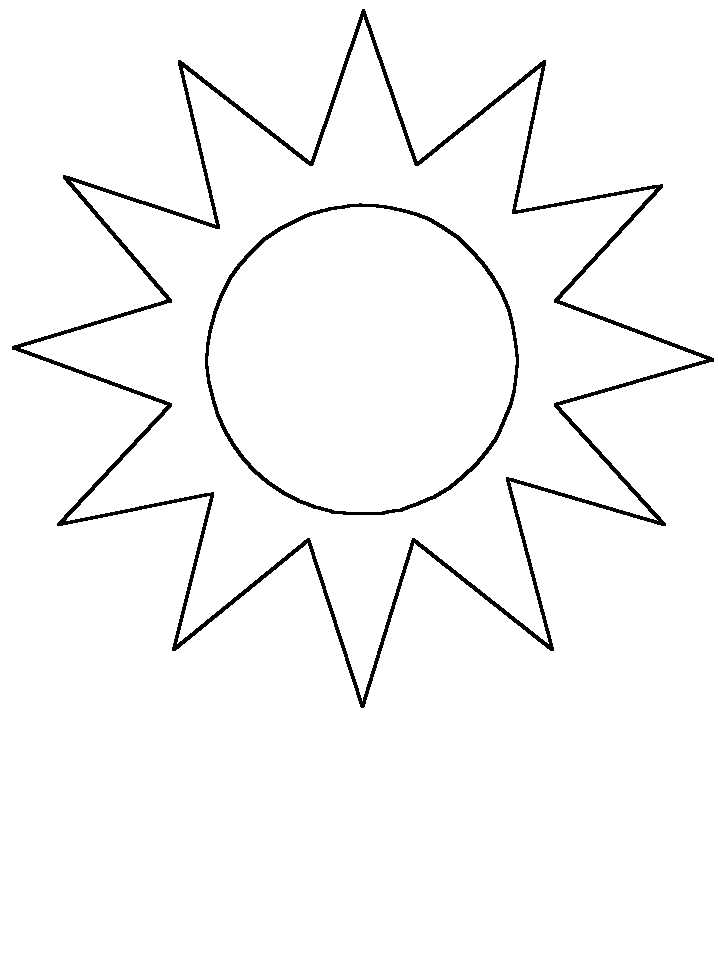 Printable Simple-shapes # Sun Coloring Pages - Coloringpagebook.com