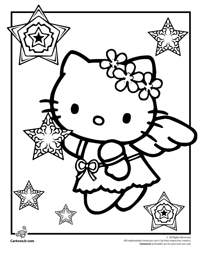 Large Printable Hello Kitty Coloring Pages 199 | Free Printable 