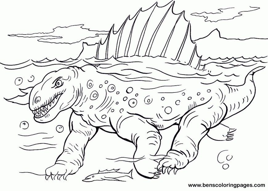 Dimetrodon Pictures Of Dinosaurs - Coloring Home