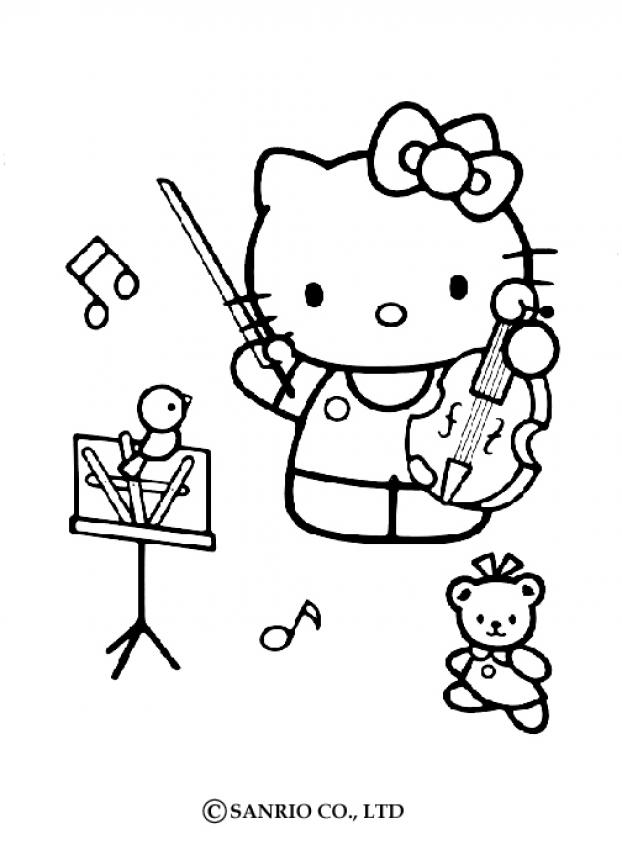 MUSICAL INSTRUMENT coloring pages - Violin