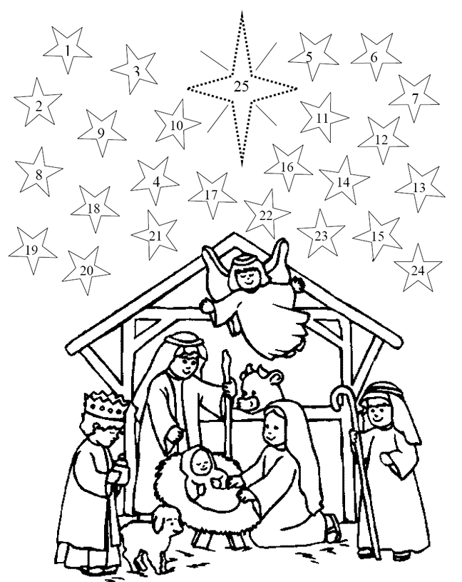 Advent Wreath Coloring Page - Coloring Home