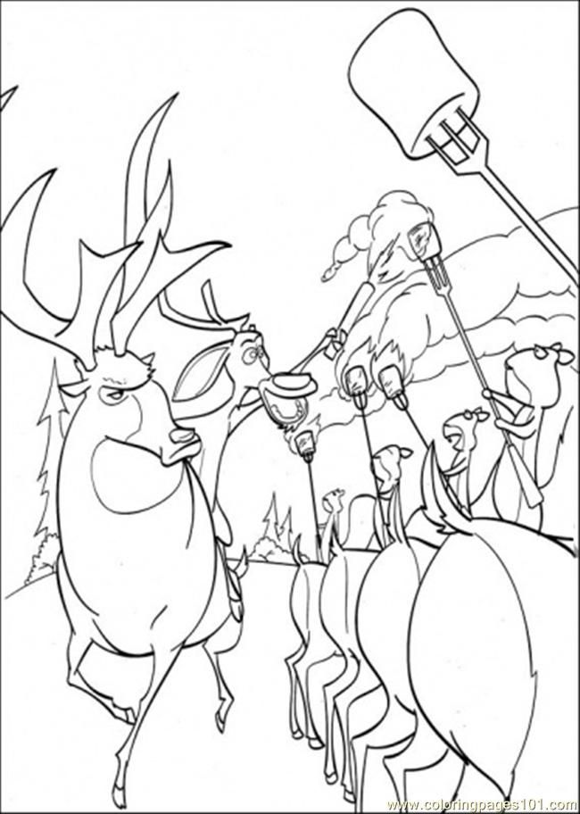 Coloring Pages The Animals Make Some Torchs (Cartoons > Open 