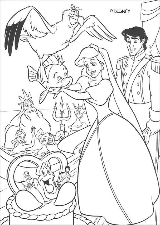 Disney Wedding Coloring Pages - Coloring Home