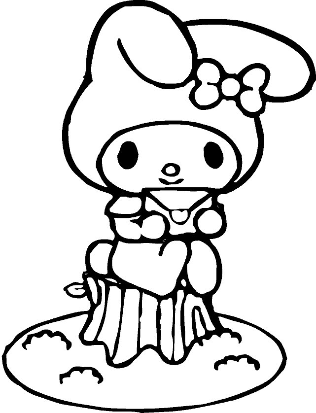 My Melody Coloring Pages Coloring Home