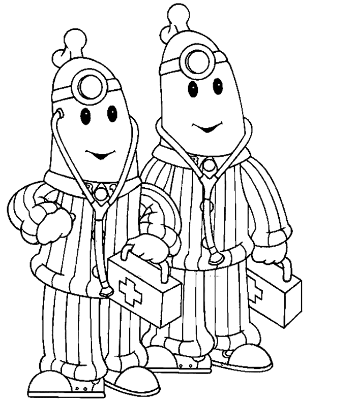 Bananas in Pyjamas Coloring Pages
