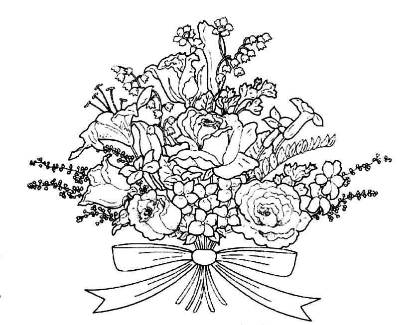 Download Special Flower Bouquet For Someone Special Coloring Pages 