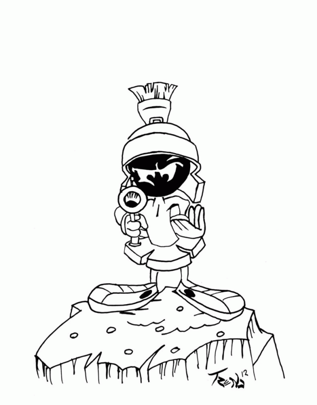 Marvin El Marciano Colouring Pages 290558 Marvin The Martian 