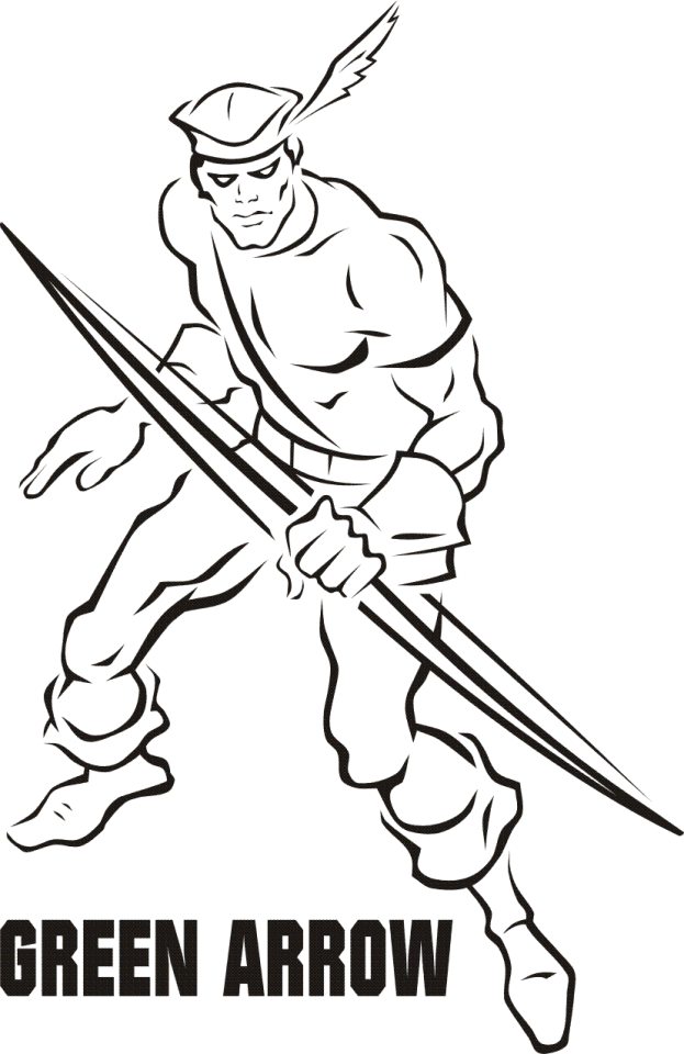 Green Arrow Coloring Pages - Coloring Home