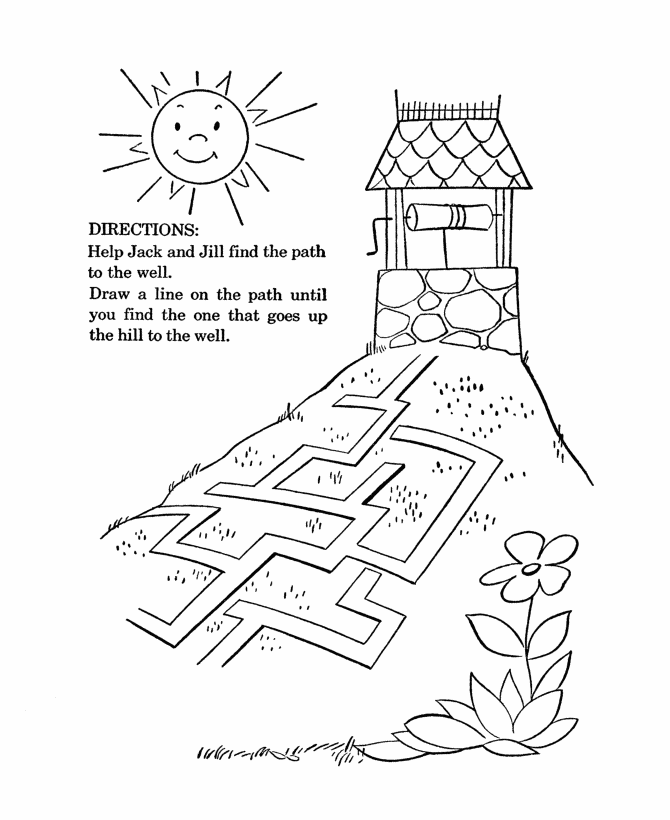 Jack And Jill Coloring Page Coloring Home