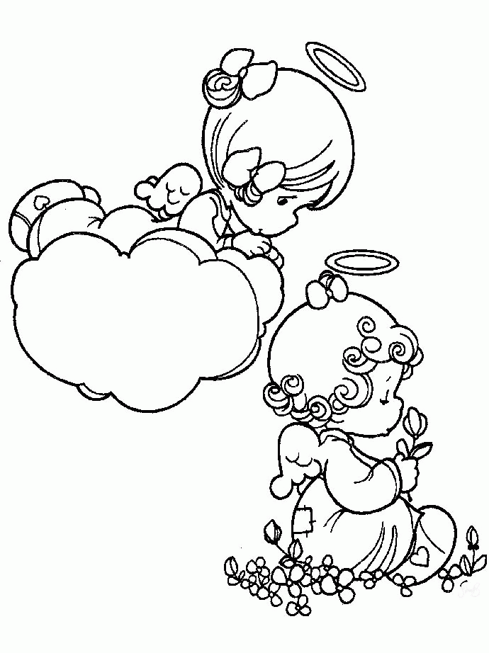 Precious Moments Angel Coloring Pages - Coloring Home