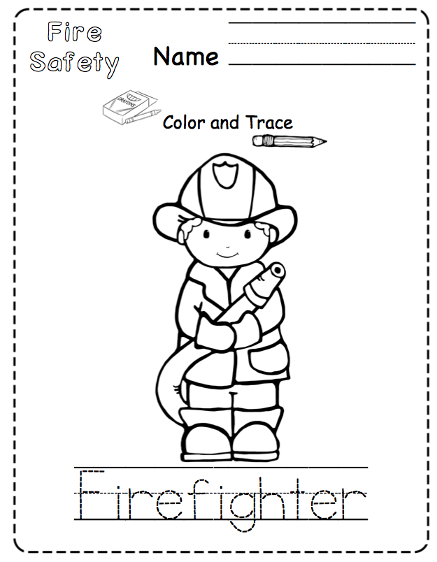 Preschool Printables: Fire Safety for Toddler's No Prep