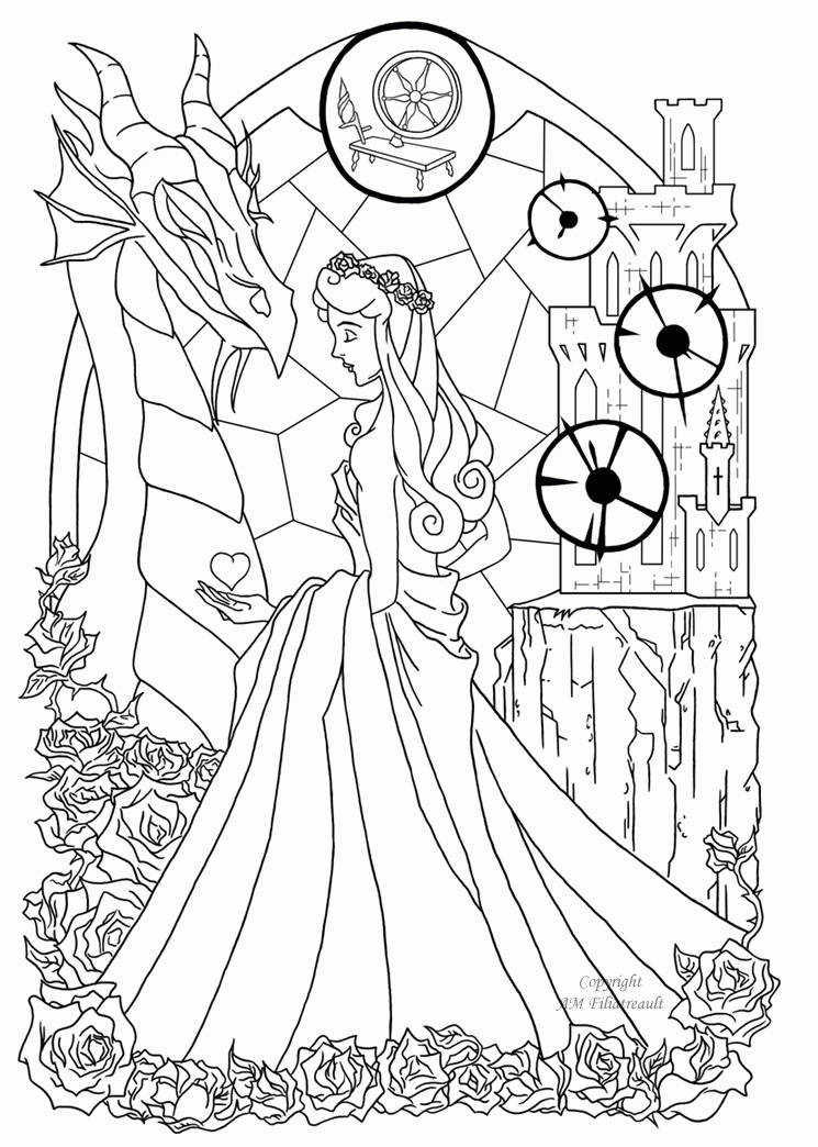 Ariel Moonlight Coloring Page by madam-