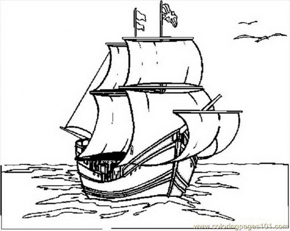 782 Cartoon Free Mayflower Coloring Pages with Animal character