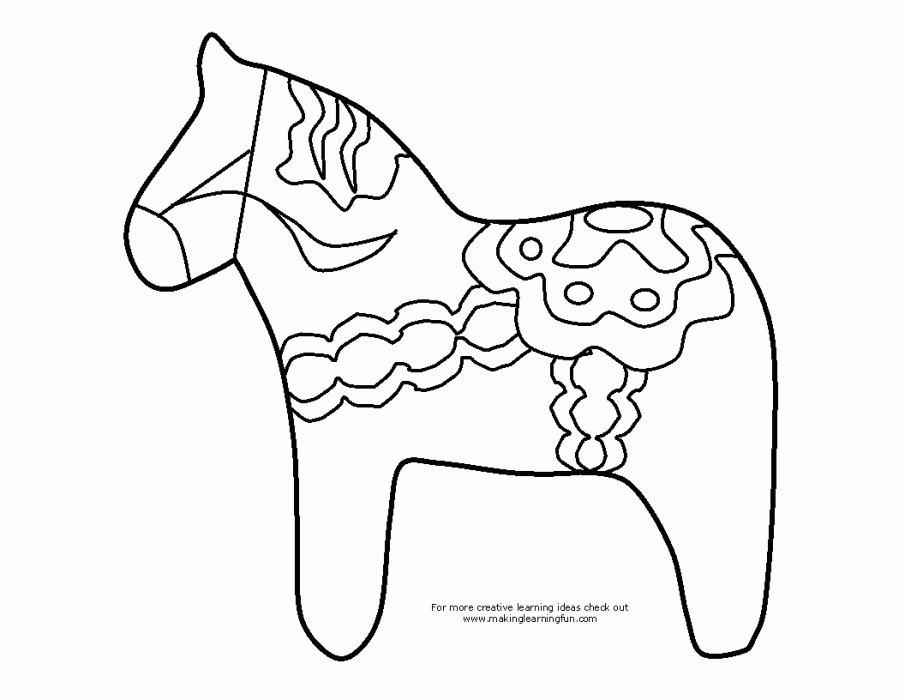 Dala Horse Coloring Pages