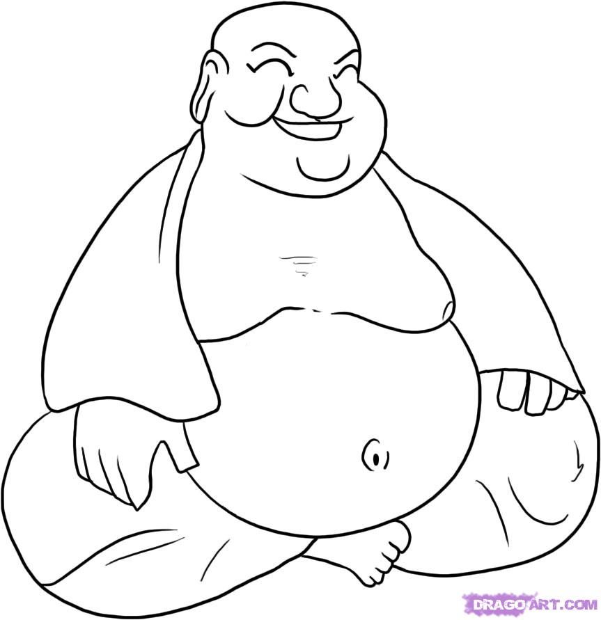 Fat Buddha Drawing Images & Pictures - Becuo