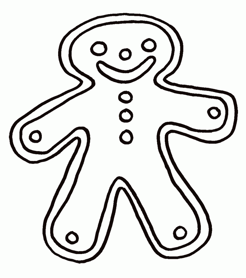 Gingerbread Coloring Pages : Chef Gingerbread Coloring Page Kids 