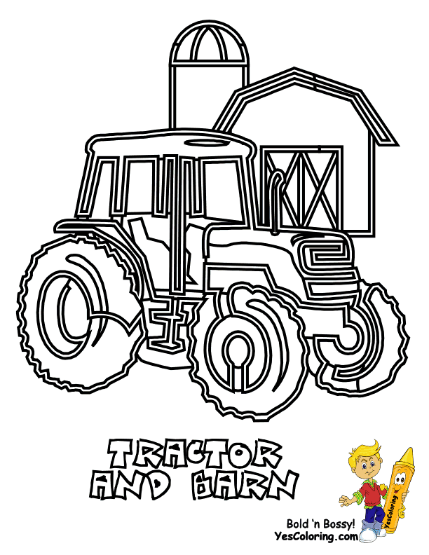 John Deere Tractor Coloring Page - Coloring Home