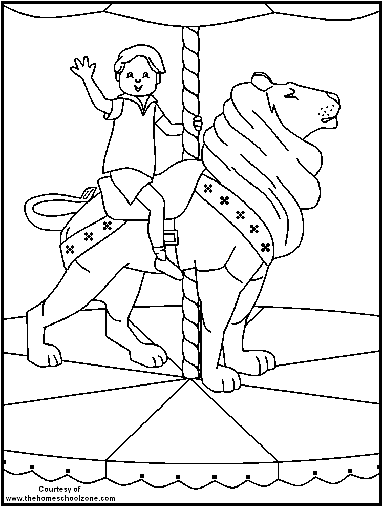carnival horse Colouring Pages
