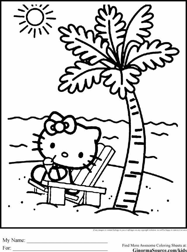 Hello Kitty Coloring Pages Vacation Coloring Pages Pinterest 