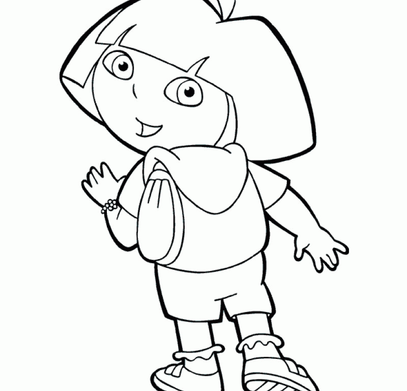 Dora Explorer Characters Coloring Home Color Hd Printable Pages Pictures