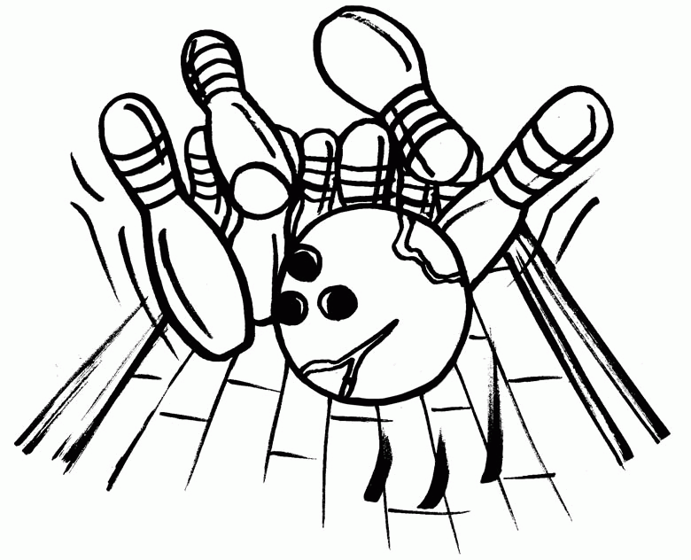 Bowling Pin Coloring Page - Coloring Home