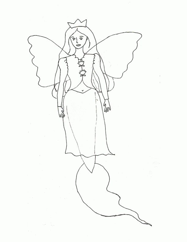 mermaids fairy Colouring Pages