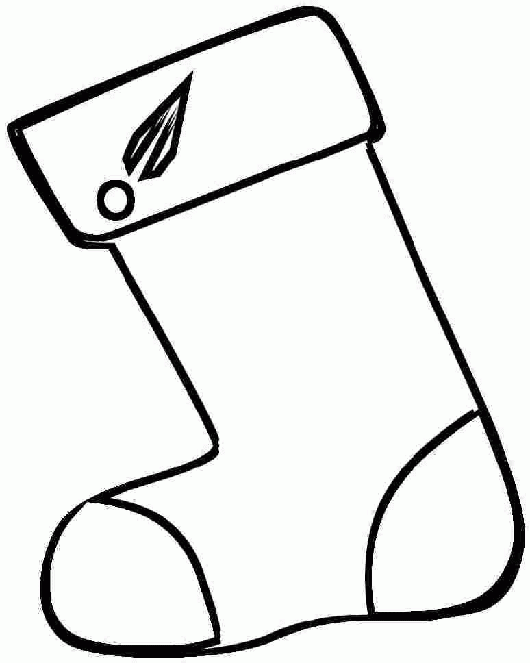Free Printable Christmas Stocking Colouring Pages For Kindergarten