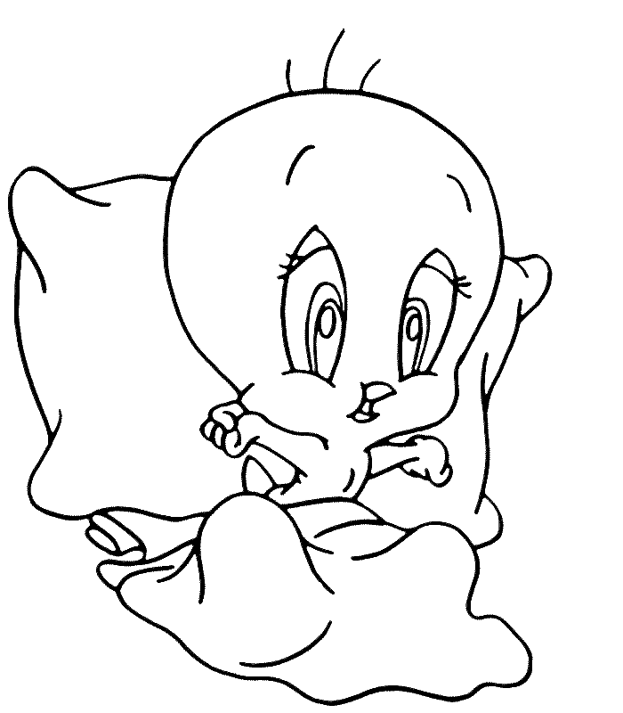 Free Coloring Pages Baby Tweety Bird Home