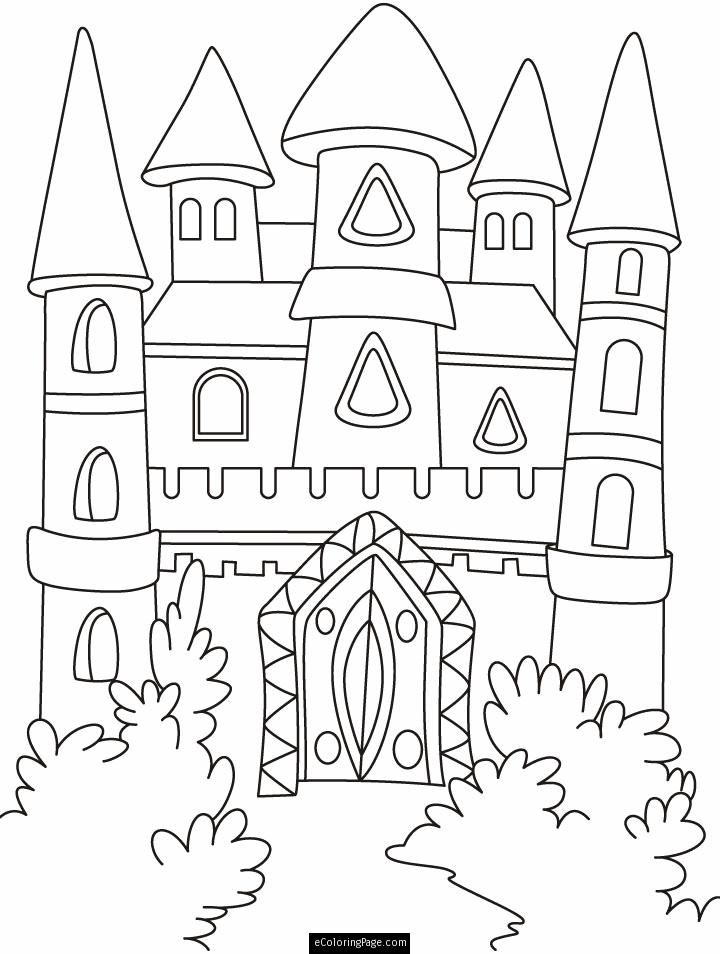 Fantasy Castle Coloring Page Printable | eColoringPage.com 