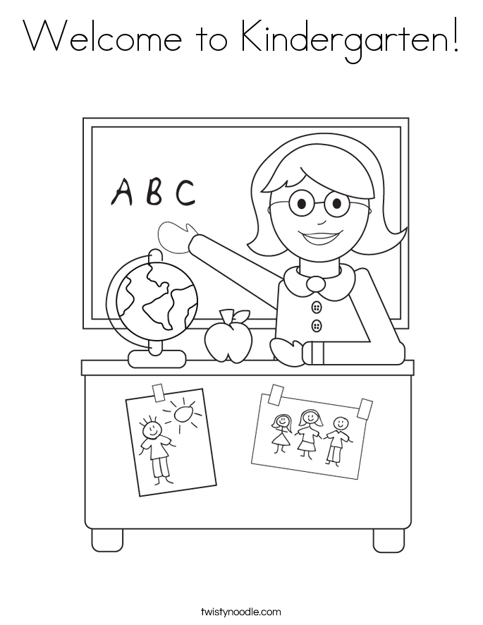 welome to kindergarten Colouring Pages