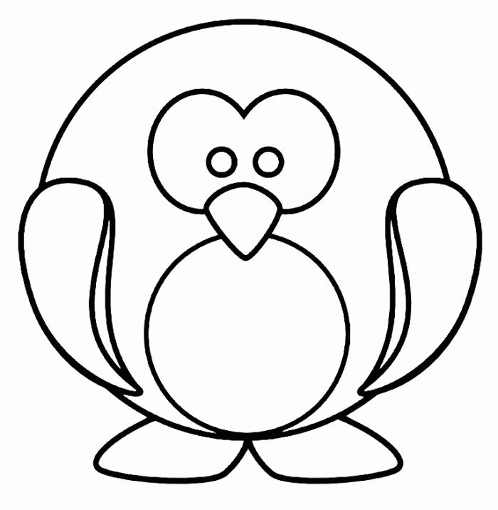 Cute Baby Penguin Coloring Page - Animal Coloring Pages on 