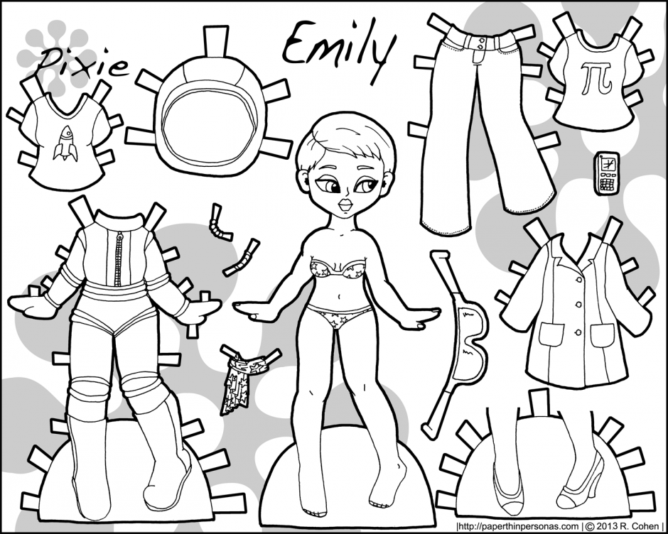 Paper Doll Coloring Pages Coloring Pages 229672 Paper Dolls 