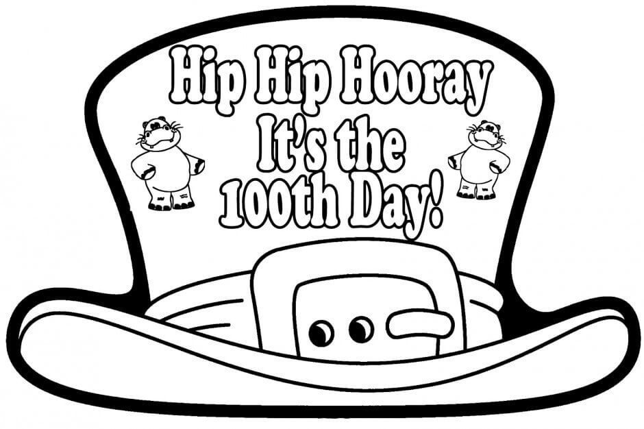 Computer Coloring Page 100th Day Of School 138799 100th Day Of 