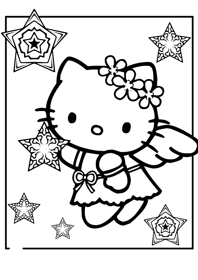 Hello Kitty Coloring Pages To Color Online - Coloring Home