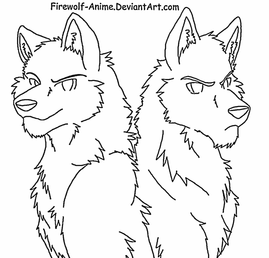 Anime Wolf Coloring Pages - Coloring Home