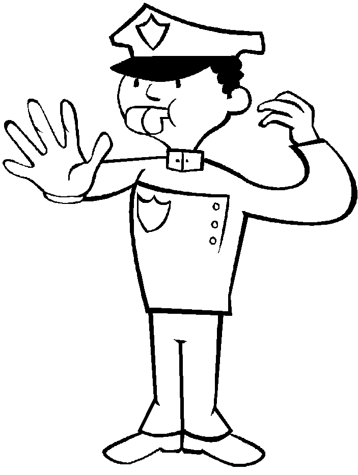 Policeman Coloring Page - Coloring Home
