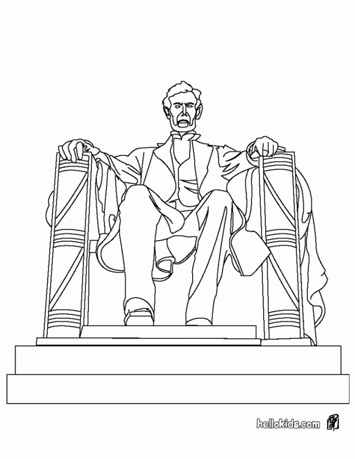 Lincoln Memorial Coloring Page Sheet