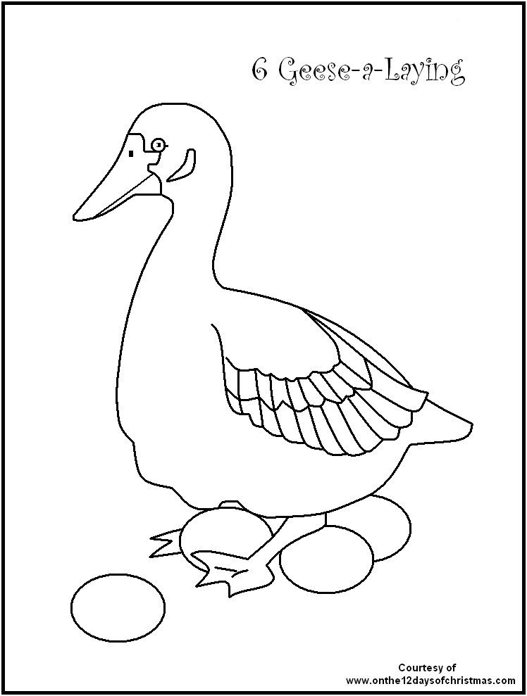 the 12 days of christmas Colouring Pages