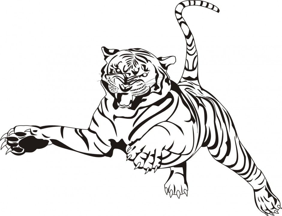 Coloring Pages Of Tigers Bengal Tiger Coloring Pages Animal 186344 