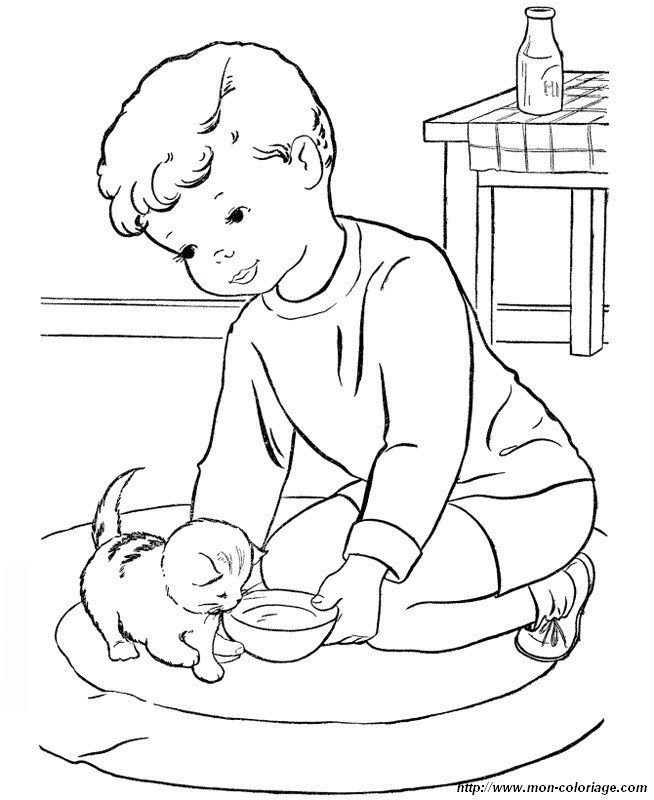 Three Little Kittens Coloring Page