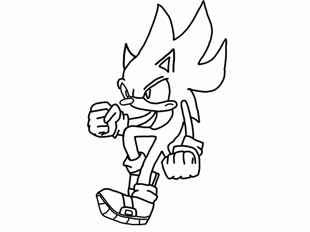 Super Sonic Coloring Pages Coloring Home