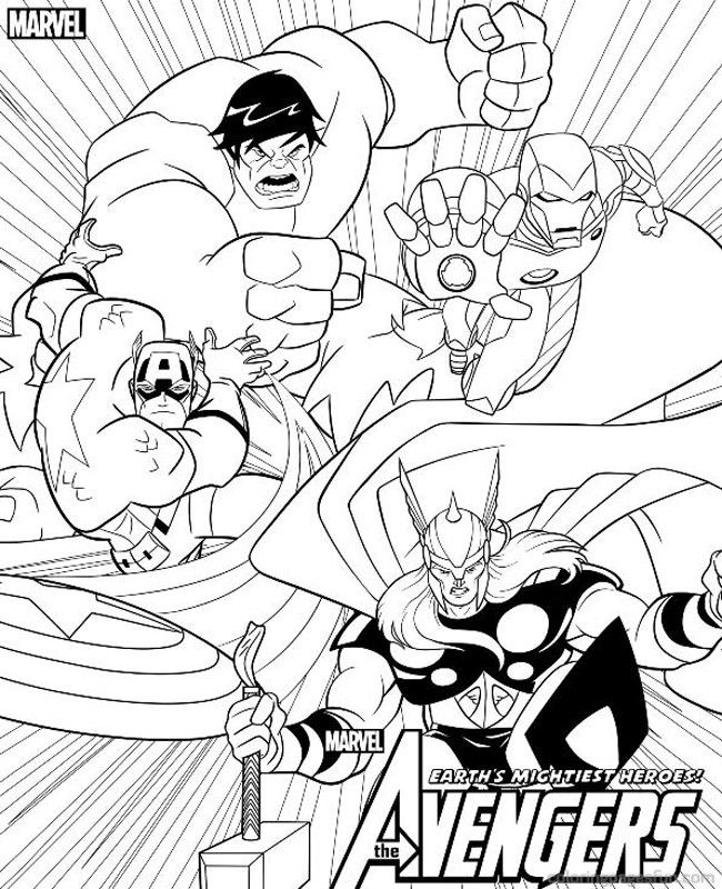 Avengers Coloring Pages To Print - Coloring Home
