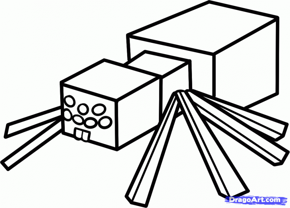 Draw A Minecraft Spider Minecraft Cave Spider Step By Step 5475 