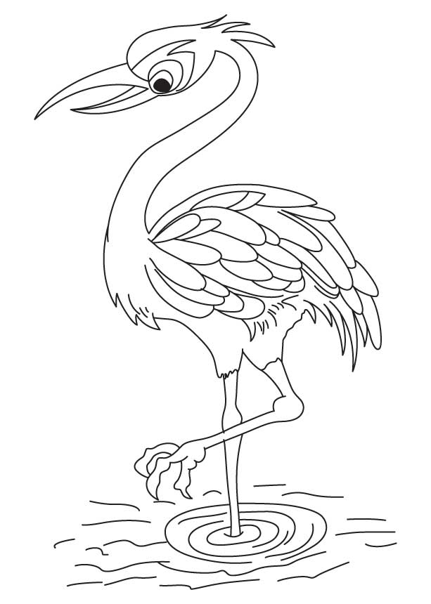 cranes Colouring Pages (page 2)