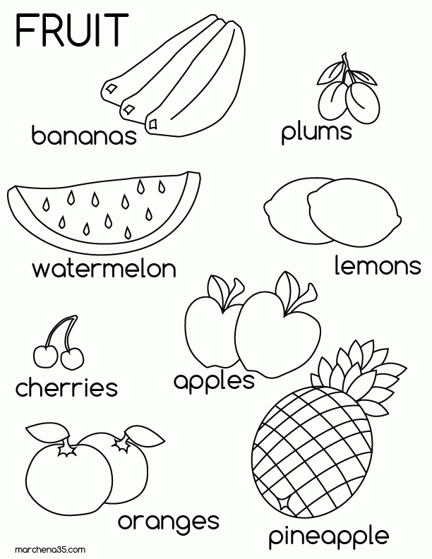 Fruit Pictures For Kids - Coloring Home