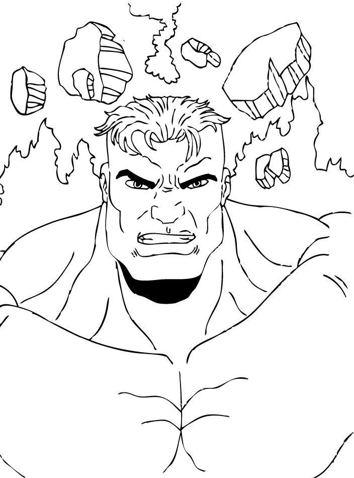 THE INCREDIBLE HULK coloring pages - Hulk the winner