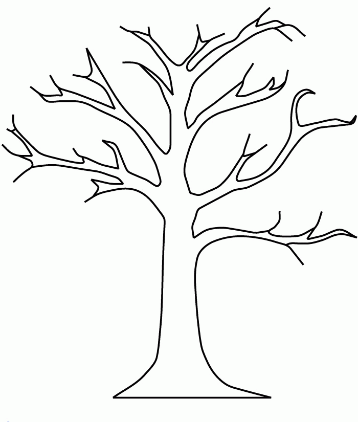 Bare Tree Without Leaves Coloring Pages - Tree Coloring Pages 
